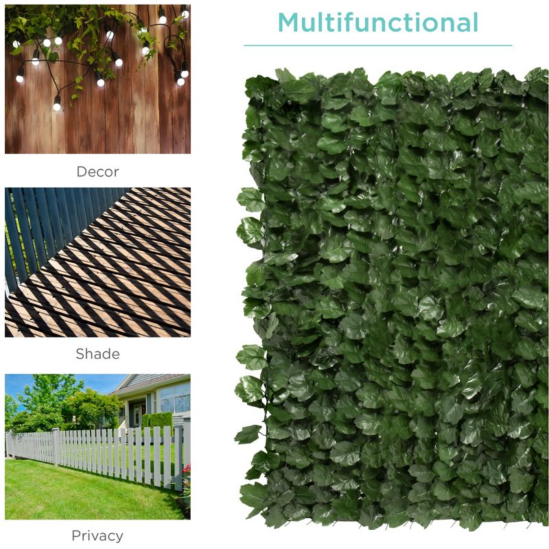 Best Choice Products Artificial Faux Ivy Hedge Privacy Fence Screen for Outdoor Decor, Garden, Yard, 4 of 11