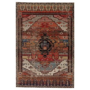Cicero Indoor/Outdoor Medallion Area Rug Orange - Jaipur Living - 1 of 4