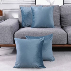 Deconovo Home Decorative Soft Velvet Pom-Pom Pillow Covers Set, Multi-Size, 4-Pack - 1 of 4