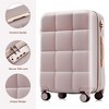 YONWAY 3 Piece Hardshell Luggage Sets Airline Certified Carry-on Luggage with side hook Cup Holder Spinner Wheel - 2 of 4