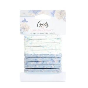 Goody x LoveShackFancy Seamless Elastics - Everblooming Rosettes and English Ivy - 10ct - Blue - 1 of 4