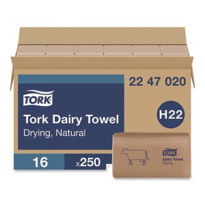 Tork Dairy Towel, 1-Ply, 9.12 x 10.25, Natural, 250 Sheets/Pack, 16 Packs/Carton - 1 of 4