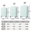 3 Pieces Luggage Sets,20/24/28Inch ABS Spinner Wheel Luggage,Suitcase With Cup Holder And USB Port,Luggage With Combination Lock-Cuddlewood - 4 of 4