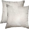 HomeRoots Set of Two Off White Cowhide Throw Pillow - 4 of 4