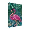Canvas Wall Art - Sarah Manovski  'Flamingo in the Jungle' Wall Art for Living Room, Bedroom, or Office Décor by Trademark Fine Art - 2 of 4