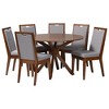Baxton Studio Eira Modern Grey and Walnut Brown Wood 7-Piece Dining Set - 2 of 4
