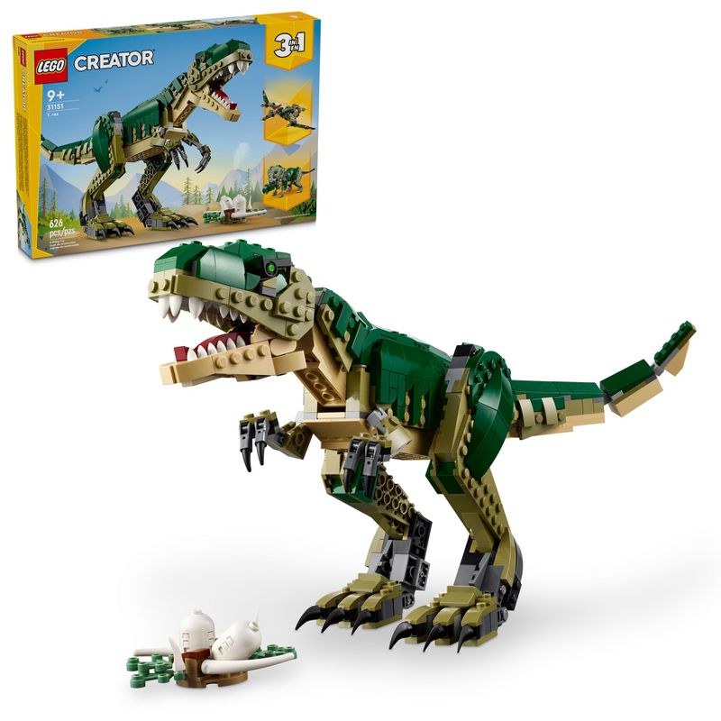 LEGO Creator 3in1 T. rex Dinosaur Toy 31151, 1 of 8