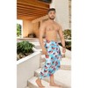 LA LEELA Men's 4th of July USA Patriotic Flag Swimwear Summer Sarong Swim Trunk Pareo Beach Wrap One Size Dodger Stripes - 3 of 4