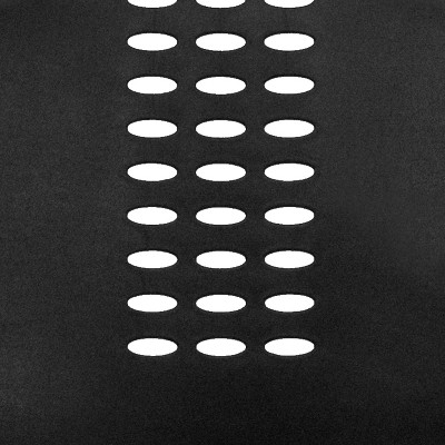 Contemporary Black Metal Stack Chair with Ventilation Holes