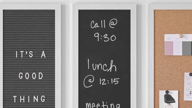 Martha Stewart Cork Board Chalk Board Letter Board Set Woodgrain Frame White, 2 of 14, play video