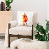 Robert Farkas Punk Bird Square Throw Pillow Orange - Deny Designs - 2 of 4