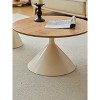 Kumasinova Chic Round Coffee Table&End Table Combo,Set of 2,Modern Center Table Set for Living Room,MDF Top with Metal Frame,15.8"H / 20.1"H,White - 4 of 4