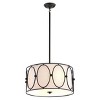 19" LED 3-Light Violetta Metal Pendant Oil Rubbed Bronze/White - JONATHAN Y: Transitional Ceiling Lamp, UL Listed - 3 of 4