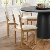 Orchid+Maye Dining Table Set, 52'' Oak Solid Wood Round Table with 6 Dining Chairs King Louis Back and Natural Wood Legs for 6 - Maison Boucle - 2 of 4