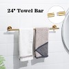 Itopfox Brushed Gold Bathroom Hardware Set 4 Piece Stainless Steel Wall Mount Includes 24 Inch Towel Bar Ring Toilet Paper Holder - 2 of 4