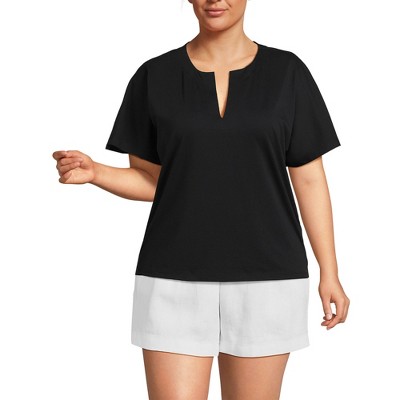 Lands' End Women's Supima Notch Neck T-shirt