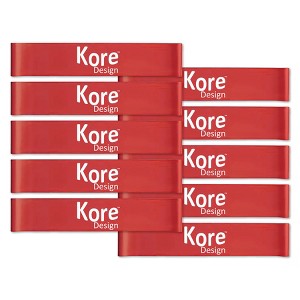 Kore Design Fidget Kick Bands, Silicone, 12" to 24", Red, Pack of 10 - 1 of 4