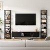 Bookshelf Tall Skinny Bookcase 6 Tier Storage Rack Rustic Corner Shelf - 4 of 4