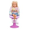 Our Generation Sitting Pretty Salon Chair Hair Styling Accessory Set for 18" Dolls - image 2 of 4