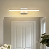 DORESshop 24 in. 24-Watt 1-Light black/Silver Vanity Light Integrated LED Wall Sconce for Bathroom, Modern Matte Black Light Bar Over - 4 of 4