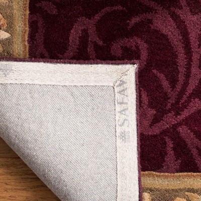 Empire Dark Red and Beige Hand-Tufted Wool Area Rug