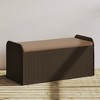 vidaXL Storage Bench Brown PE Rattan, Powder-coated Steel, Foam Medium - 2 of 4