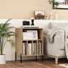 Tangkula Record Player Stand w/Charging Station 5 Storage Compartments Anti-toppling Kits - 3 of 4