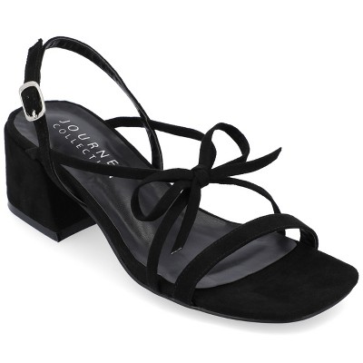 Journee Collection Womens Amity Sling Back Multi Strap Block Heel Sandals