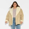 Women's Shawl Collar Shearling Coat - Wild Fable™ - 2 of 3