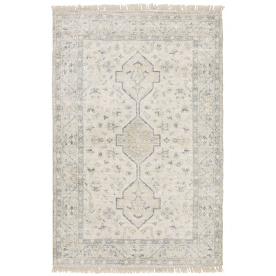 Oriental Weavers Malabar 45304 Beige/ Charcoal Indoor Area Rug - 5' x 8'