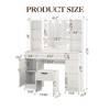 Modern Makeup Vanity Set with Lighted Mirror, Vanity Desk with 10 Led Lights & 5 Metal Sliding Drawers - 3 of 4