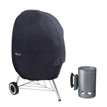 Classic Accessories 30" Water Resistant Kettle Grill Cover with Chimney