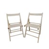 FONTOI Chair Set of 2, Portable Slatted Chairs Set of 2 with Curved Backs, 2-Piece Folding Chairs for Party Kitchen, Brown, 17.32"*31.1"*19" - 3 of 4