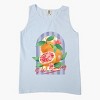 S.W.Smiley Fruits and Stripes - Women's Garment Dyed Graphic Tank Top - 2 of 4