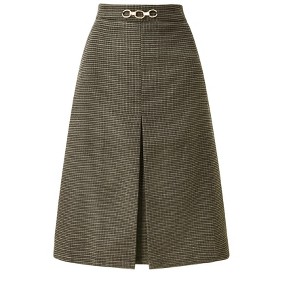 Hobemty Women's Office Skirt Knee Lenght High Waist Plaid Tartan Skirt - 1 of 4