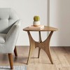 NicBex Modern 40" Triangle Coffee Table with Wood Cross Legs for Living Room and Bedroom - 2 of 4