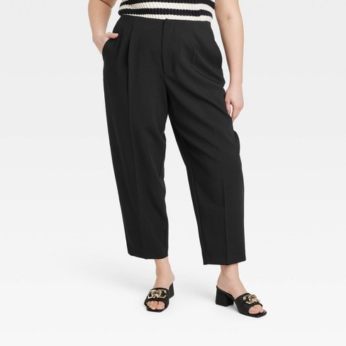 Women's High-Rise Tailored Trousers - A New Day™ Black 18