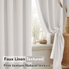 Deconovo 2 Panels Polyester Linen Curtains with 8 Grommets, No Tie, Textured Drapes Ivory 52W x 84L - 3 of 4