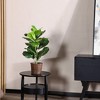 Artificial Fiddle Leaf Fig Plants 22''-39'' Fake Ficus Lyrata Plant , Perfect for Home Indoor Outdoor Office Modern Decor - 4 of 4