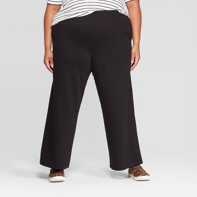 ladies plus size wide leg trousers