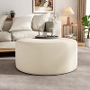 NicBex Modern 30" Round Ottomans Velvet Footstools with Foam Frame for Bedroom and Living Room - 2 of 4