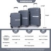 3PCS Suitcase Luggage Sets, Hardshell PP Lightweight Suitcase with TSA Lock (20/24/28 IN) -ModernLuxe - 3 of 4