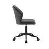 Simple Relax Synthetic Leather Upholstered Adjustable Office Chair in Vintage Gray - 3 of 4
