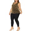 Agnes Orinda Women's Plus Size Sequin Glitter Gradient V Neck Tank Tops - 2 of 4