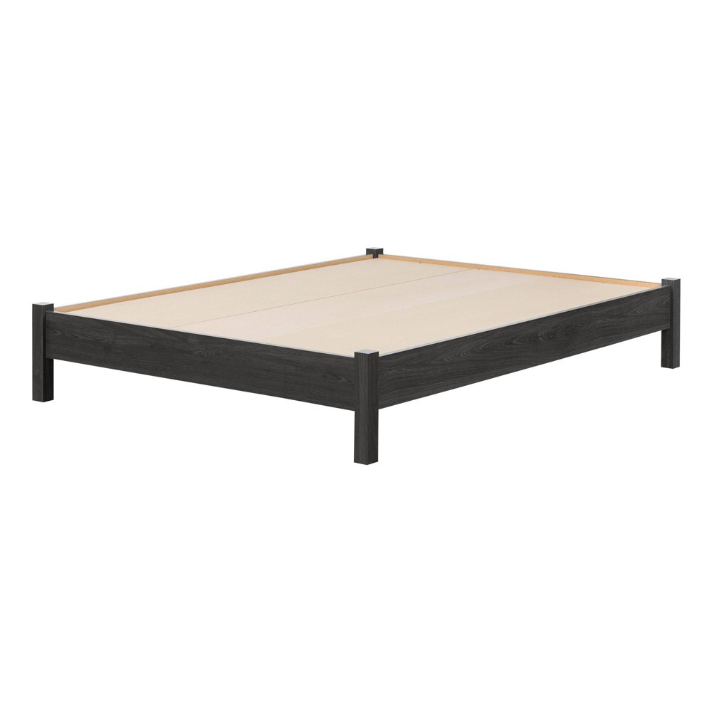 Photos - Bed Frame Full Step One Essential Platform Bed Gray Oak - South Shore