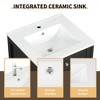 20-Inch Bathroom Vanity with Sink Bathroom Cabinet with Soft Closing Door Storage Rack and Adjustable Shelve Grey - 4 of 4