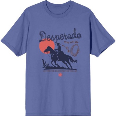 Cowboy "Desperado" Adult Crew Neck Short Sleeve Tee