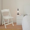 Elama 4 Piece Plastic Folding Resin Chair in White with Removable Seat Pad - 3 of 4