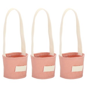 Unique Bargains Reusable Portable Canvas Coffee Cup Sleeve for Hiking 3 Pcs - 1 of 4