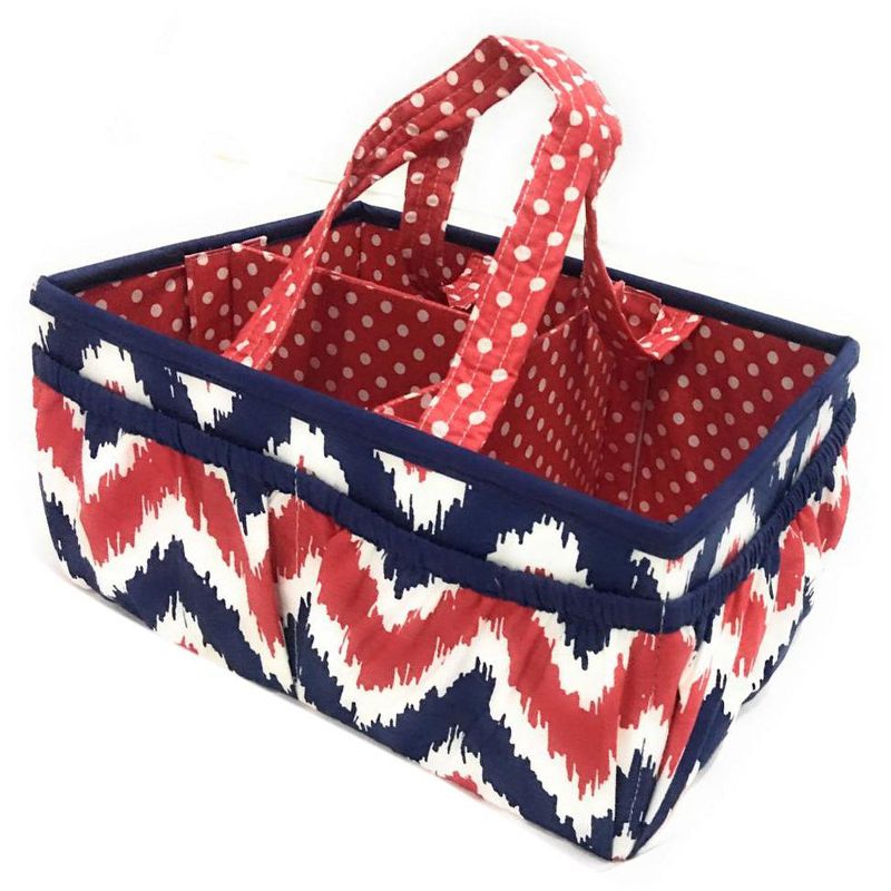 Bacati - Mix N Match Navy/Red Storage Caddy, 4 of 9